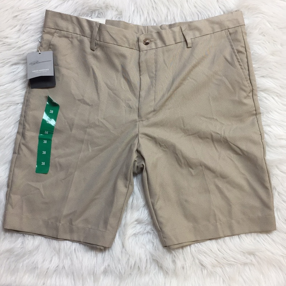 NWT Greg Norman Signature Flat Front Shorts 38 Men's - Picture 1 of 5